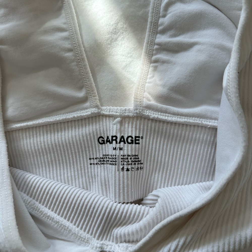 Garage Ribbed White Bralette - Picture 3 of 3